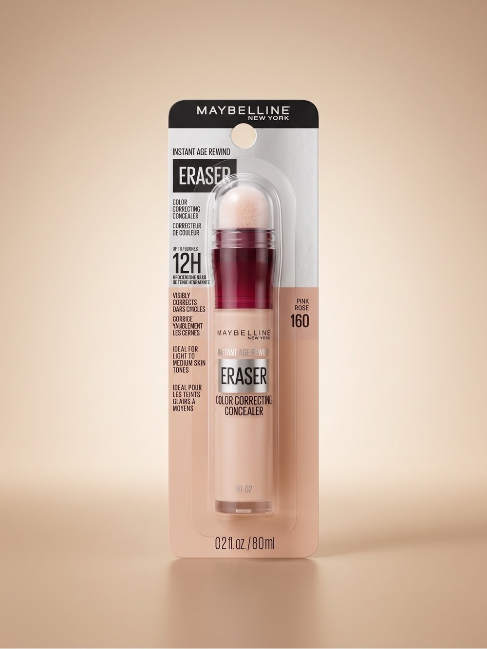 Maybelline Instant Age Rewind Eraser Color Correcting Concealer Pink 160